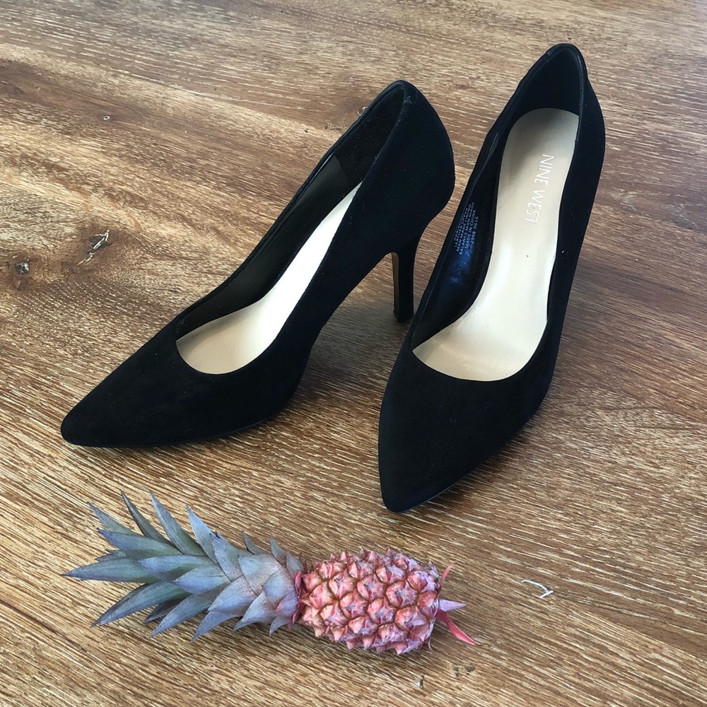 Nine West Black Suede Pumps Classic 👠 7.5
